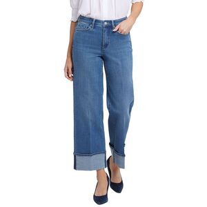 Nydj Womens Petite Teresa Stillwater Lake Wide Leg Jean